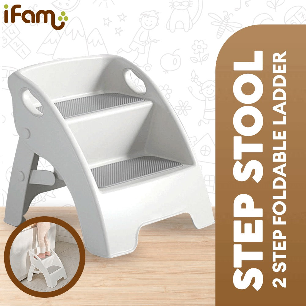 IFAM Stepstool foldable, made in Korea. For toddler use. Easy to fold and store and use.