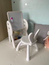 Load image into Gallery viewer, Haenim white board with lego blocks table and chair for toddlers